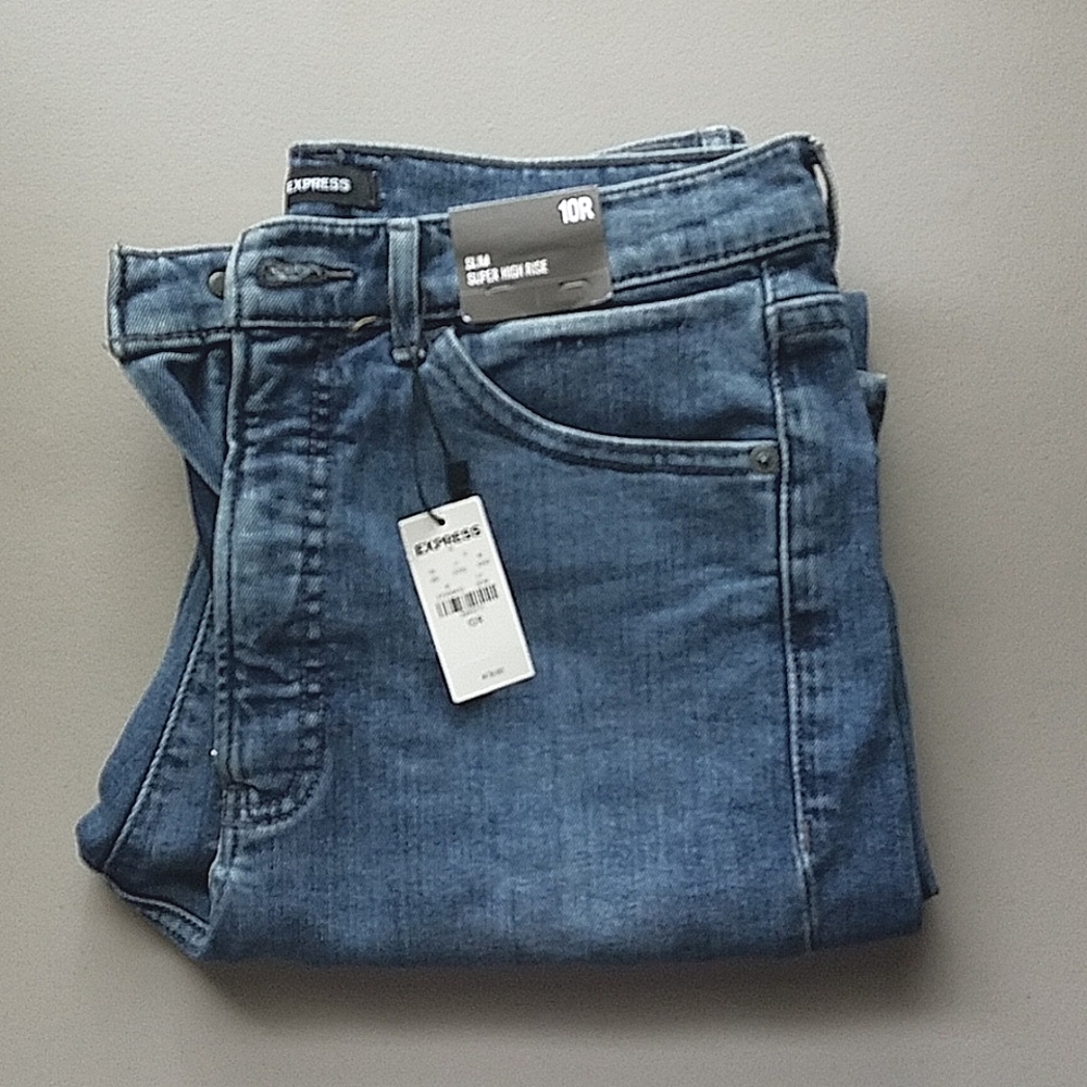 Express Women's Jeans Size 10R Slim Super High Rise